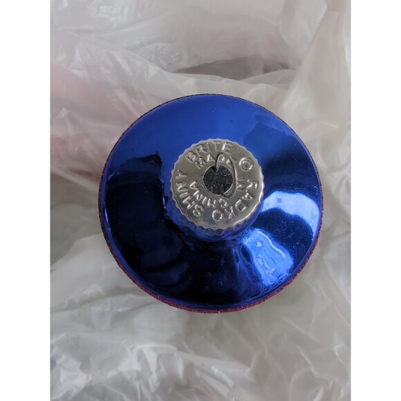 Christopher Radko Holiday Splendor Twist Spool Reflector Christmas Ornament BLUE - Picture 3 of 5